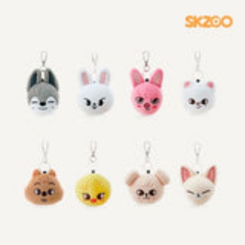 📮พร้องส่ง❤️stray kids❤️ SKZOO MINI FACE KEYRING ของแท้💯