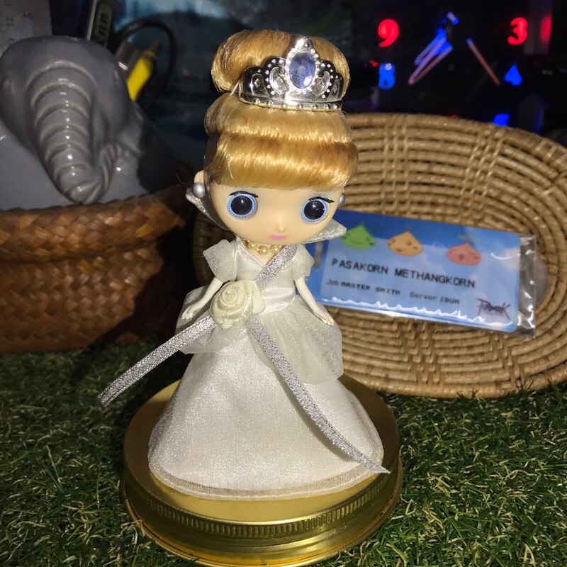 บลายธ์จิ๋ว : #Petite Blythe : Disney TOMY Dollcena Ever After Princess Cinderella Wedding Dress Doll Toy RARE