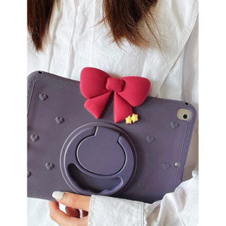 เคสไอเเพดซิลิโคนม่วงอมเทาโบว์แดงอัศวินเซเลอร์ (Case ipad) เคสแท็ปเเล็ต เคสดาว เคสสไตล์Y2K เเคสยุค90 เคสนิ่ม เคสคลุมรอบ