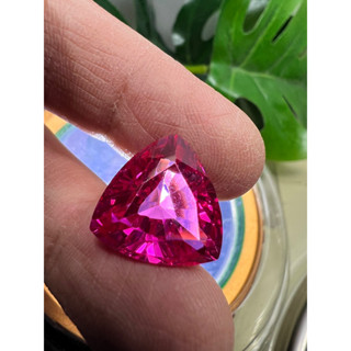 ชมพู (Pink Sapphire 粉红色蓝宝石) 16 กะรัต (Cts.克拉)พลอย สีชมพู..PINK SAPPHIRE ...16 CARATS ....1 PIECES..SIZE OCT ...15x15 MM