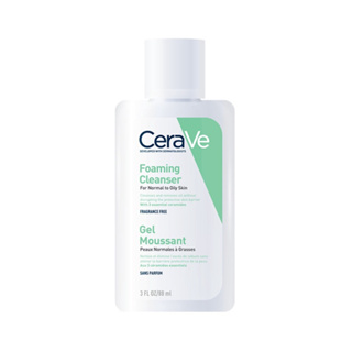 แท้💯%เซราวี CERAVE Foaming Cleanser โฟมทำความสะอาดผิวหน้าและผิวกาย สำหรับผิวธรรมดา-ผิวมัน เป็นสิวง่าย 88ml.(โฟมล้างหน้า)