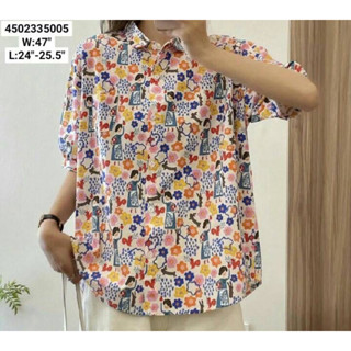 japanese cotton print shirt เสื้อเชิ้ตญี่ปุ่นพิมพ์ลายผ้าคอตตอน