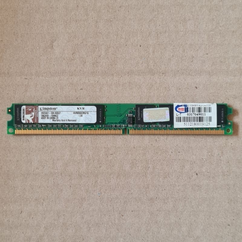RAM KINGSTON DDR2 800MHZ 1GB 8CHIP สำหรับ PC