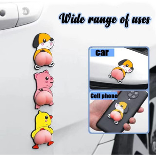 สติกเกอร์น่ารัก, กันน้ำและป้องกันการชนกัน 3D สเตอริโอแผ่นซิลิโคนสติกเกอร์ติดรถยนต์, อุปกรณ์เสริมในรถยนต์สำหรับแล็ปท็อป/ต