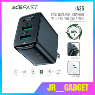 ACEFAST รุ่น A35 หัวชาร์จ 2ช่อง USB ปลั๊กชาร์จ อะแดปเตอร์ ชาร์จเร็ว Fast Charge Wall Charger A35 QC18W (2xUSB-A)