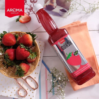 Aroma SQUASH Strawberry น้ำผลไม้เข้มข้น รสสตรอเบอร์รี่ 730มล.