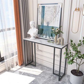 WISFOR หินอ่อนสีขาวโต๊ะคอนโซล  Modern Console  Accent Table