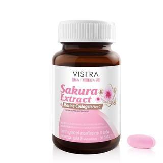 Vistra Sakura 30 Capsules วิสทร้า นูทริบิวท์ สารสกัดซากุระ มารีน คอลลาเจน พลัส ซี  สำหรับผู้ที่ทานของหวานเป็นประจำ