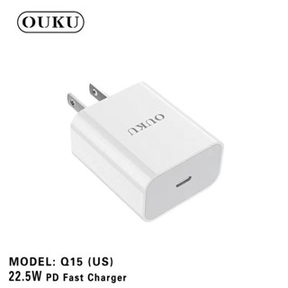 NEW OUKU Q15 หัวชาร์จ USB (US) 22.5w PD Fast Charger หัวชาร์จเร็วพร้อมส่ง