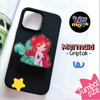 The little mermaid ✨ acrylic griptok (พร้อมส่ง) ที่ยึดมือถือ เงือกน้อย ไซส์ จัมโบ้ น่ารัก 💕