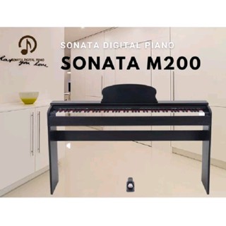 เปียโนไฟฟ้า 88 คีย์ ยี่ห้อ Sonata รุ่น M200 แถมฟรีเก้าอี้เปียโน  สินค้าพร้อมส่งค่ะ