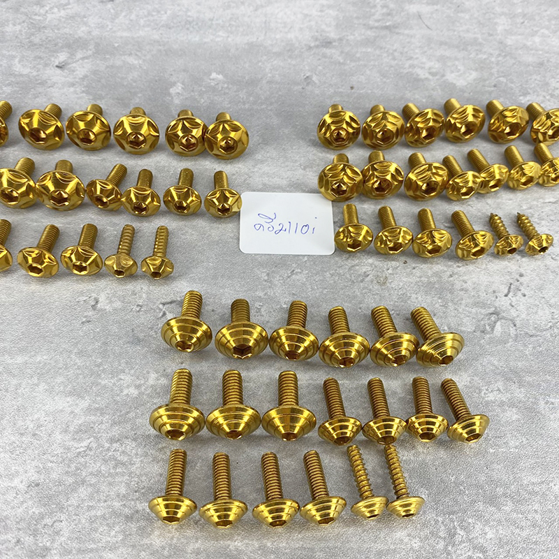 น็อตชุดสี รุ่น ดรีมซุปเปอร์คัพ (ทอง) 19ตัว งานแสตนเลสแท้