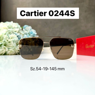 พร้อมส่ง แว่นตากันแดด cartier ครึ่งกรอบสบายตามาก