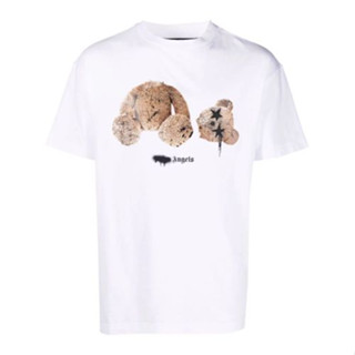 PROSPER - Palm Angels Bear Print Sprayed Logo Tee White