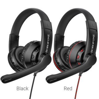 หูฟังเกมมิ่ง BOROFONE BO102 gaming wired headphones with mic 3.5mm cable 1.2m พร้อมส่ง