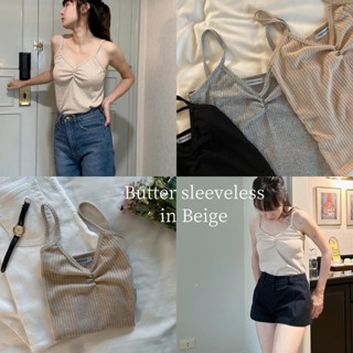 Butter sleeveless Top (Beige)