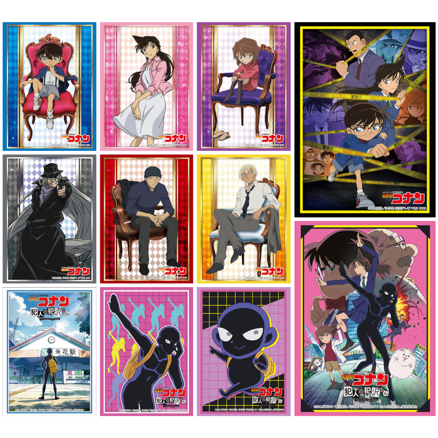 เศษสลีฟ Bushiroad Sleeve Detective Conan : Edogawa Conan, Mouri Ran, Haibara Ai, Gin, Akai Shuichi, Toru Amuro, Hanzawa