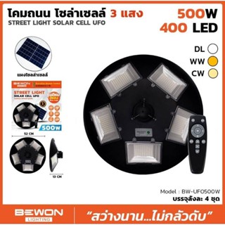 สว่างทุกทิศทางจ้า กับ BEWON STREET LIGHT SOLAR CELL UFO