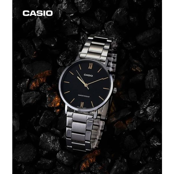 นาฬิกา Casioแท้ รุ่น MTP-VT01D นาฬิกาผู้ชาย สายแสตนเลส หน้าปัดสไตล์ DW -ของแท้ ประกัน CMG 1 ปี
