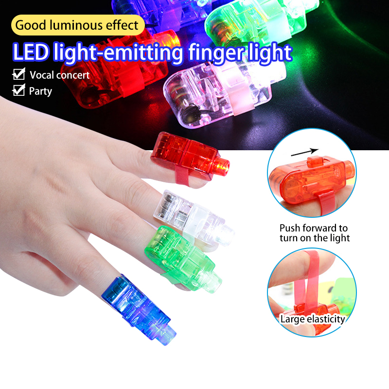 ไฟนิ้ว แหวนไฟ LED ไฟนิ้วหลากสี ของเล่นส่องสว่าง โคมไฟนิ้ว ไฟนิ้วเรืองแสง LED Colorful finger