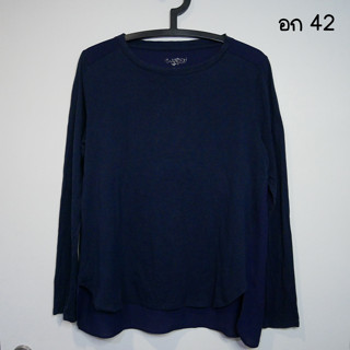 เสื้อแขนยาว อก 42 สีน้ำเงินกรม