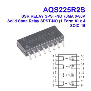 AQS225R2S SSR RELAY SPST-NO 70MA 0-80V