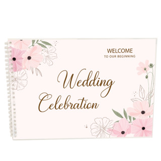 สมุดเซ็นอวยพรสมุดลงนามWeddingCelebration