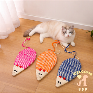 (พร้อมส่ง) หนูเชือกน่ารัก ที่ลับเล็บแมว แผ่นลับเล็บแมว ของเล่นแมว  Cat toy  Cat Scratching