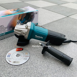 MAKITA เครื่องเจียร หินเจียร 4นิ้ว รุ่น M9513 กำลังไฟ 850W แถมใบตัดเหล็ก 4 นิ้ว MAKITA 1 ใบ รุ่นงานหนัก