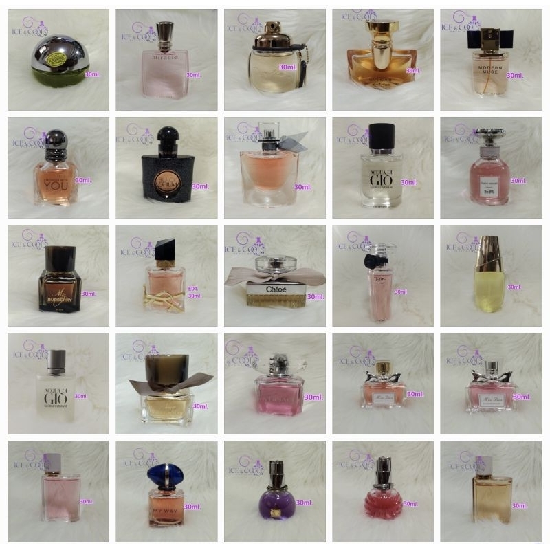 รวมน้ำหอมแท้ 30ml. หลายแบรนด์จร้า แท้ 100%
