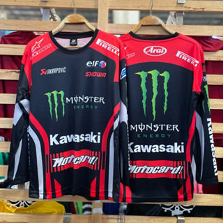 ✨มาใหม่ เสื้อกีฬาพิมพ์ลายแขนยาวKawasaki