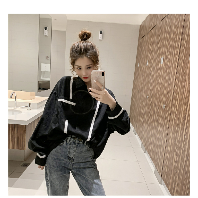 SMD7735 NEW เสื้อสไตล์สตรีท oversize เสื้อเชิ้ตแขนยาวแฟชั่นแบบมีกระเป๋า เจ๋งมาก ของฝากของผู้ออกแบบเอง