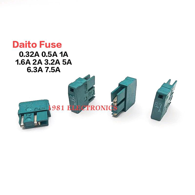Daito Fuse MP Series อารามฟิวส์ 0.32A 0.5A 1A 1.6A 2A 5A 6.3A 7.5A ราคาต่อ 1ตัว