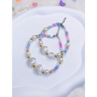 ✨พร้อมส่ง  สร้อยข้อมือลูกปัด สร้อยทะเลน่ารักๆ 🦋