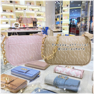 LYN กระเป๋าสะพายข้าง LYN รุ่น Alyssa Monogram Shoulder : LL23CBF251 แท้จากชอป พร้อมอุปกรณ์