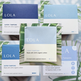 (Lola®) Tampons Made with 100% Organic Cotton Plastic Applicator Tampons ผ้าอนามัยแบบสอด ออร์แกนิค