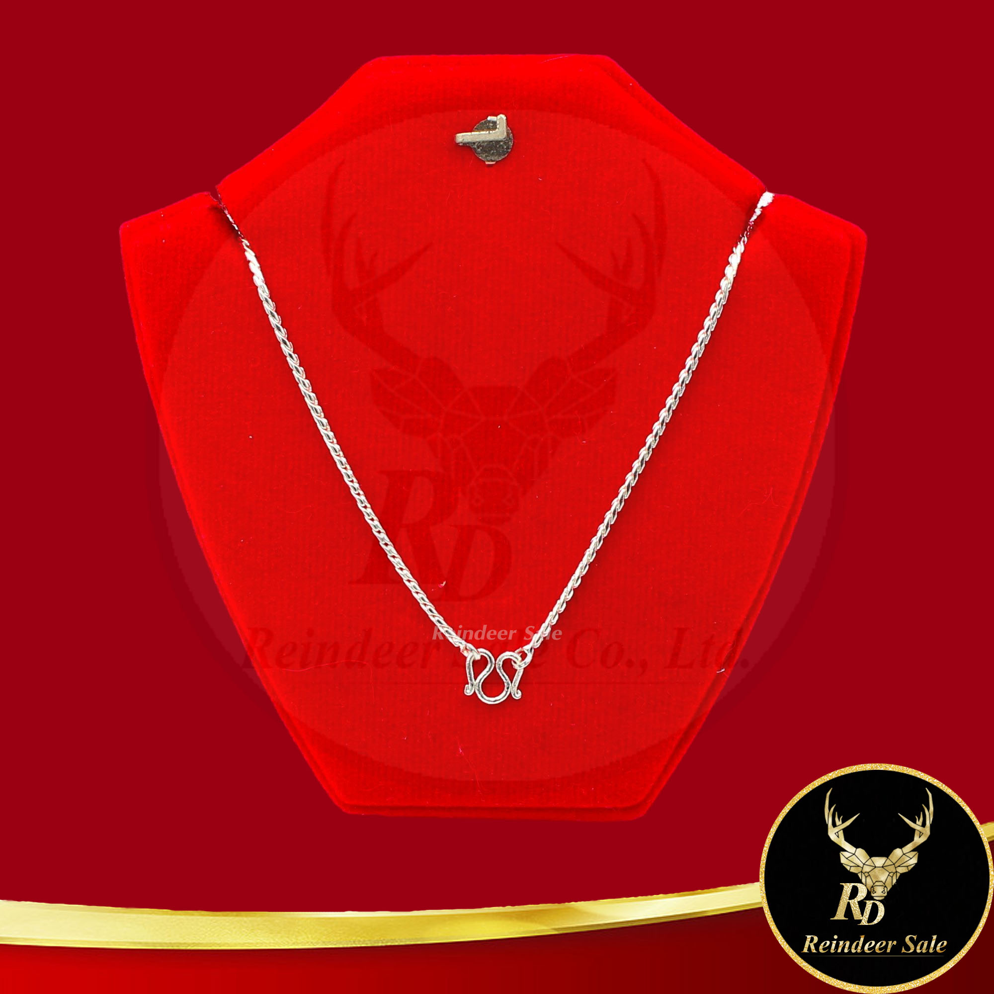 80ND สร้อยคอ สร้อยคอแฟชั่น สร้อยคอเงินชุบ ลายเกลียว ชุบเศษเงินแท้ 9.25% น้ำหนัก 1 สลึง ความยาว 18 นิ