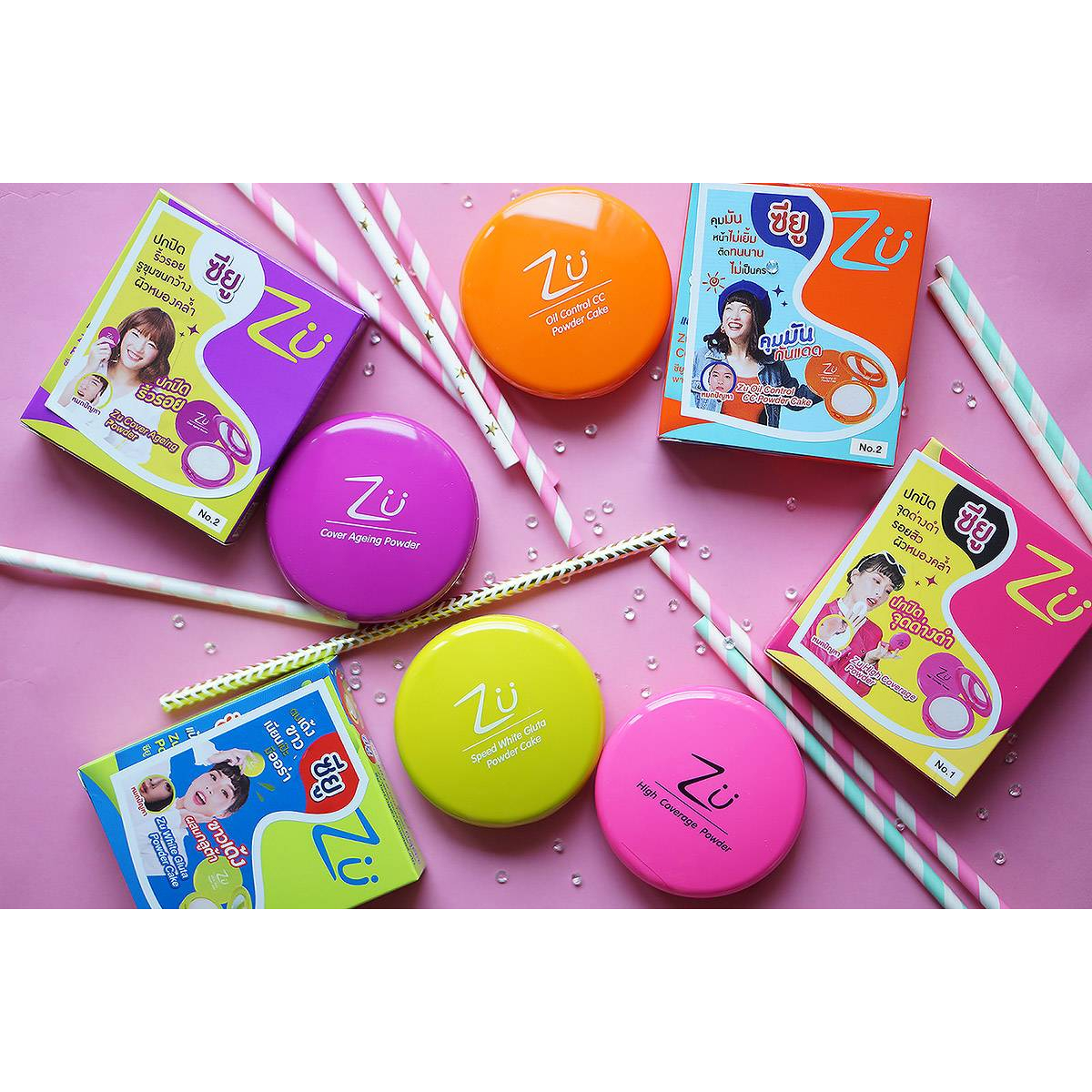 ซียู  ZUแป้งพัฟมีให้เลือกทั้งหมด 4 สูตร