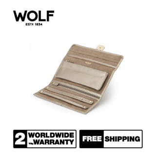 กล่องเครื่องประดับ WOLF1834 รุ่น ROLL PALERMO JEWELRY ROLL (PEWTER)