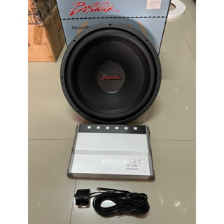 15” Subwoofer Bostwick 1ดอก แอมป์คลาสดี600.1D 1ตัว ติดรถยนต์