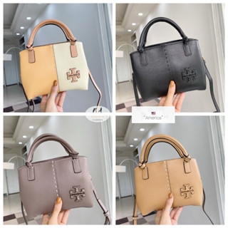 F.A ว่าแท้100% ของแท้จากอเมริกา tory burch McGraw mini satchel กระเป๋าถือสุภาพสตรี  กระเป๋าถือ กระเป๋าเป้สะพายหลัง 80792