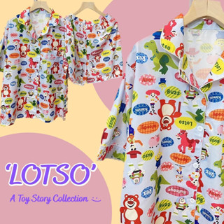 [มีโค้ดลด] Naptime ชุดนอนน่ารักลาย Toy story เสื้อ+กางเกง รุ่น "Lotso" จาก Toy Story ผ้าไหมอิตาลีนุ่มใส่สบาย