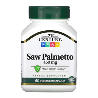 [ของแท้ ตรงปก] บำรุงสุขภาพของผู้ชาย ผลิตภัณฑ์เสริมอาหารสมุนไพร Saw Palmetto 450 mg 60 แคปซูล