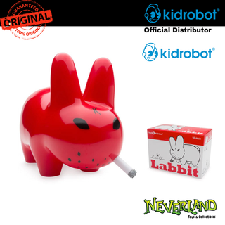 (KIDROBOT) Smorkin Labbit 10" Lustre Gloss Red Vinyl Figure by Frank Kozik