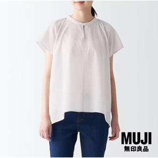 เสื้อผู้หญิง ผ้าทอไฮทวิส แขนฝรั่งเศส MUJI