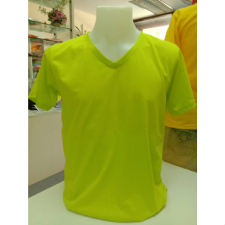 TI-09 เสื้อยืดสีเขียวตอง คอวี