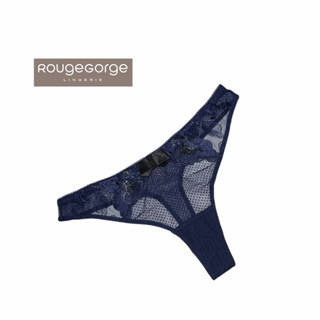 Rouge Gorge(รูจ จอร์จ) Lingerie Panty Thong Sexyแบรนด์ฝรั่งเศส กางเกงชั้นในเซ็กซี่สีน้ำเงินโบว์ S M