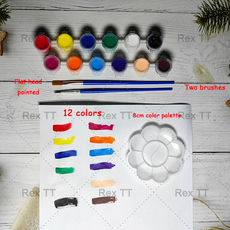 สีน้ำ จานสี ภู่กัน พู่กัน อุปกรณ์วาดภาพระบายสี ถาดสี หลุมสี จานทาสีพลาสติก แปรงระบายสี เฟรมผ้า เฟรมระบายสี เฟรมภาพ สี