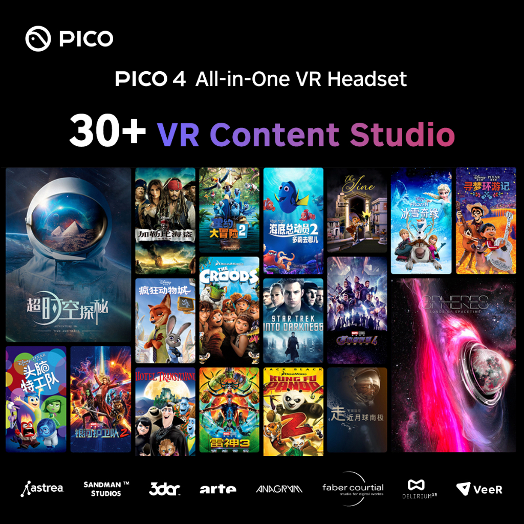 BUNDLE SET PICO 4 All-In-One VR แว่น Virtual Reality 4K (128GB256GB) 3 ...