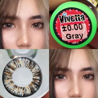 คอนแทคเลนส์ บิ๊กอาย รุ่น Vivetta/Indy 3 Tone /Melon สีเทา/ตาล Gray/Brown ค่าสายตา (0.00)-(-2.50)